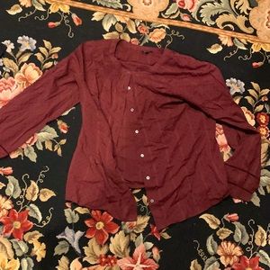Maroon talbots blouse